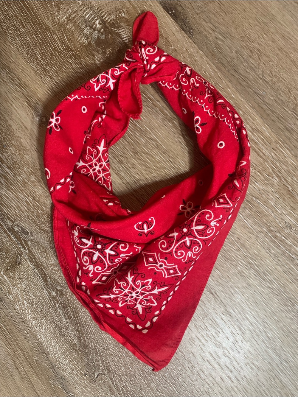 Vintage Red Fast Color Bandana Cotton